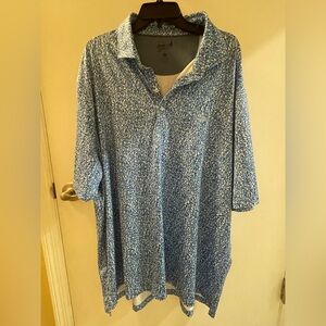 Johnnie-O Pinehurst 1895 Embroidered Golf Polo in Blue Speckle